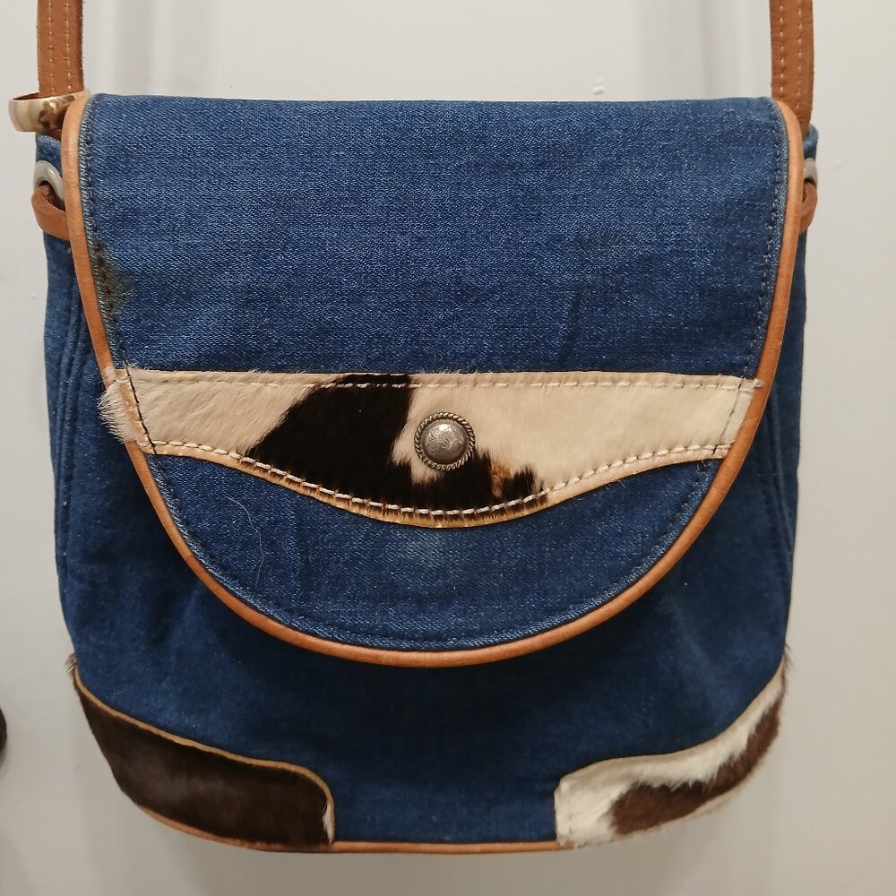 T.Capelli Denim & Leather Satchel